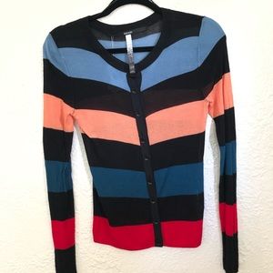 Kenzie block knit cardigan new w tags XS